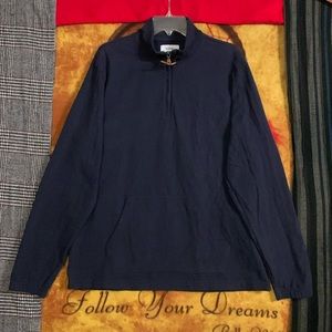 OLD NAVY-men’s dark navy cotton long sleeve 1/4-zip turtleneck sweatshirt
